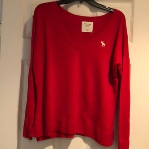 Abercrombie and Fitch Red Sweater